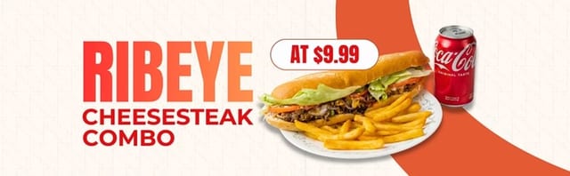 Ribeye Cheesesteak Combo Offer