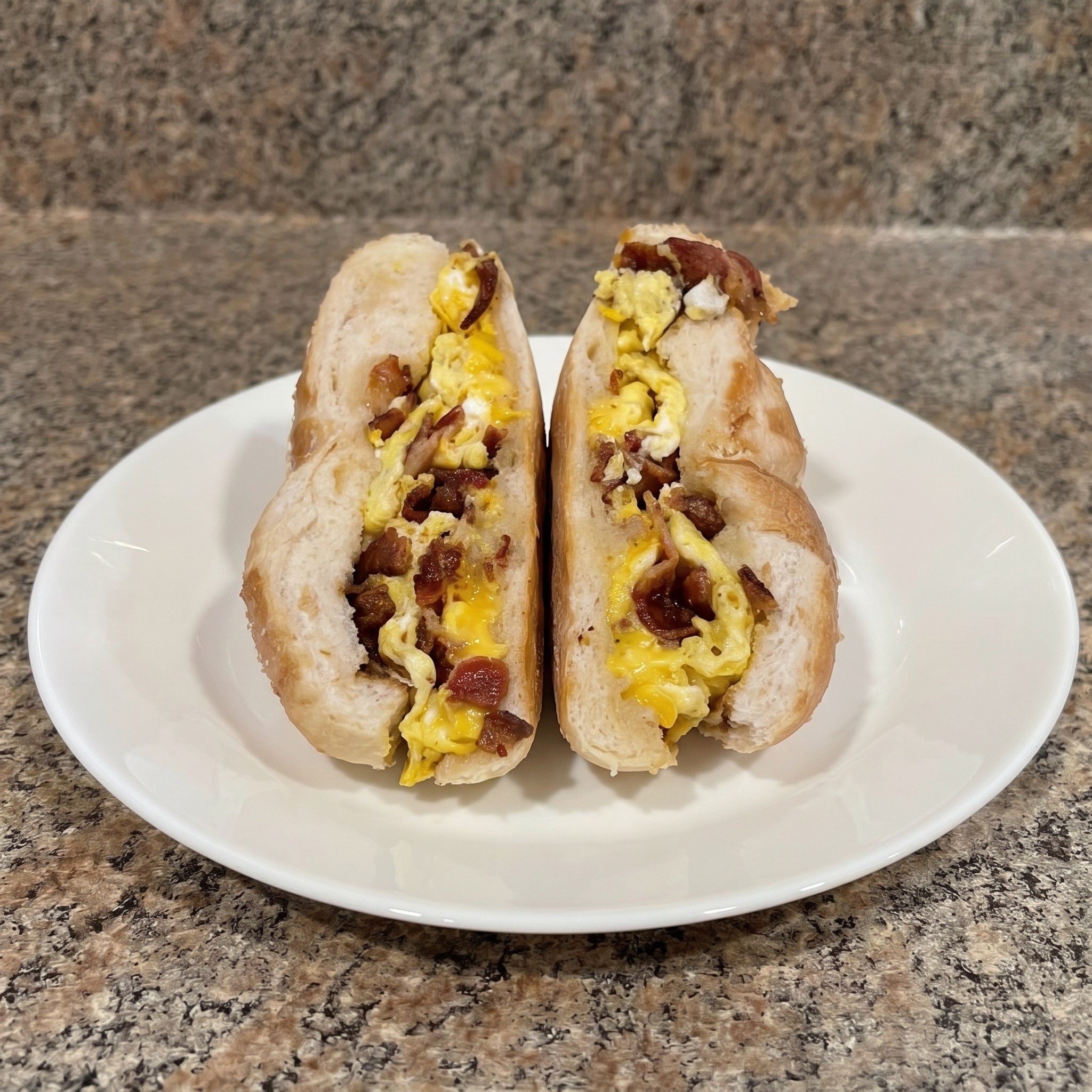 2 Eggs, Meat & Cheese Sandwich.