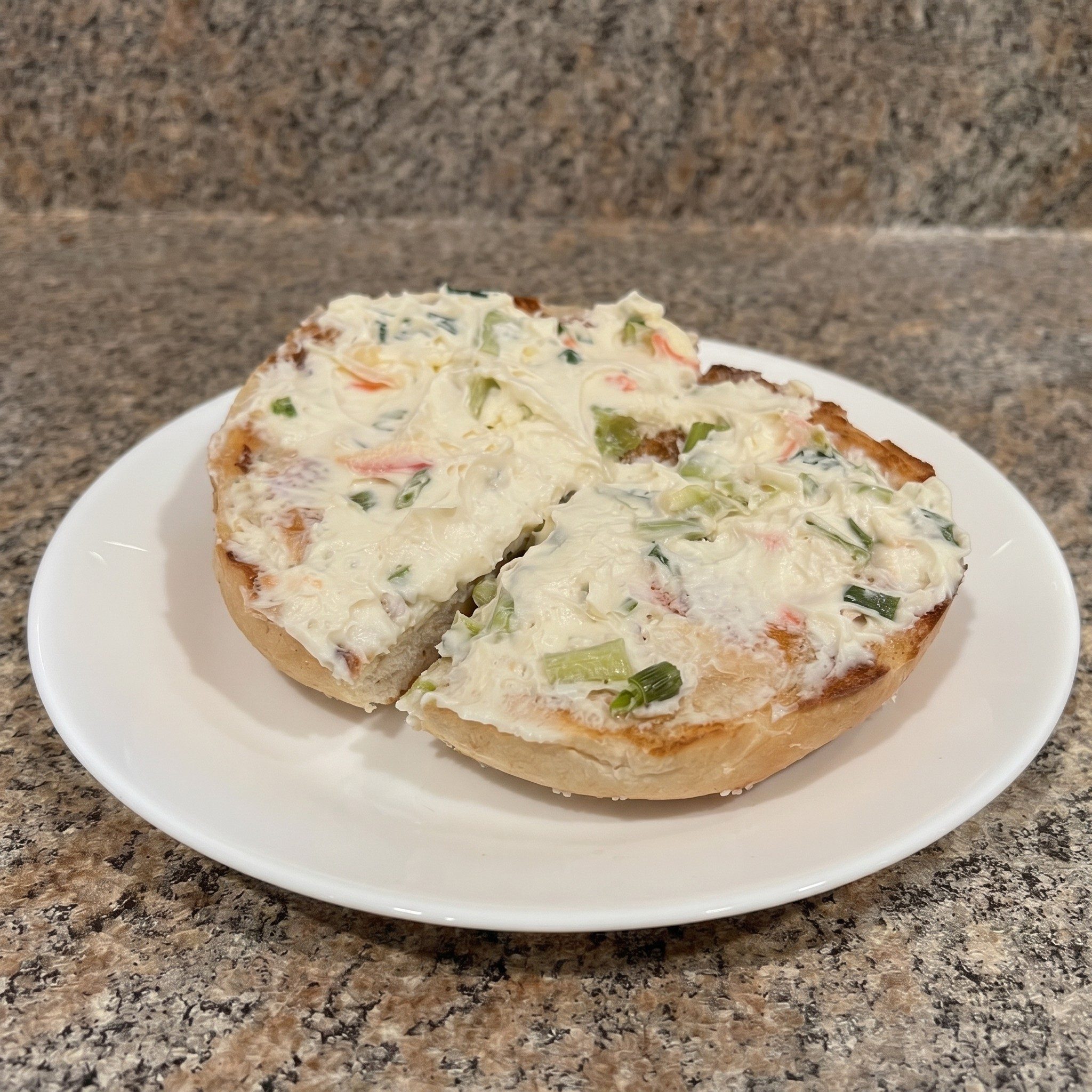 Vegetable Cream Cheese Bagel.