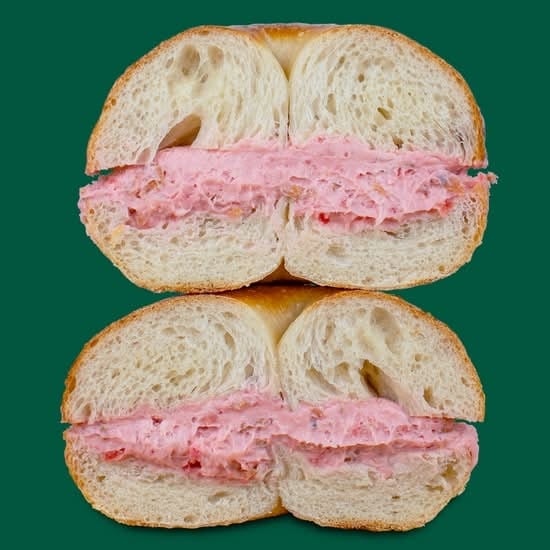 Strawberry Cream Cheese Bagel.