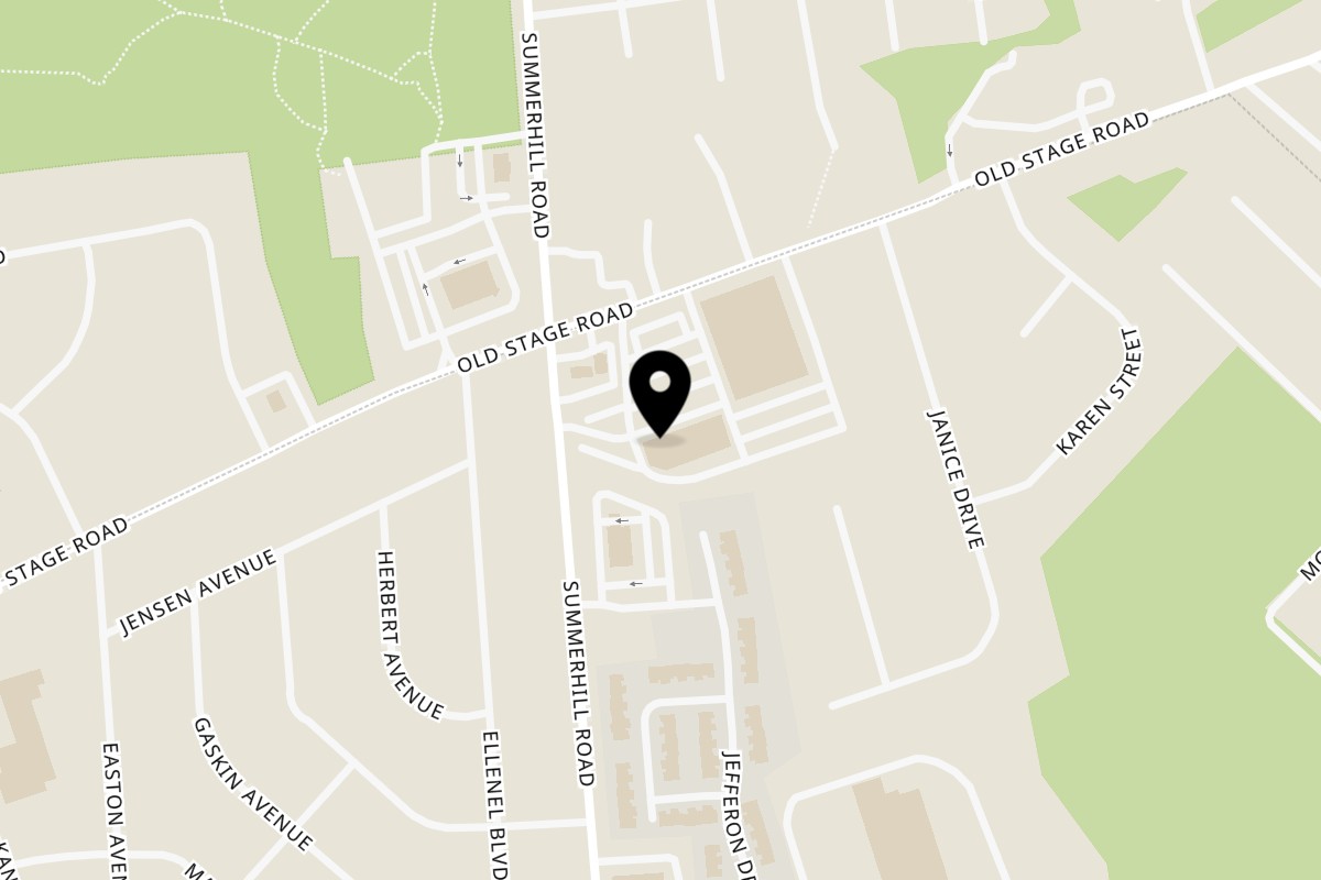 Map showing the location of Bagel One - Spotswood on 95 Old Stage Rd in Spotswood